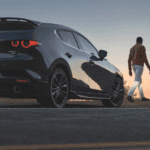 Mazda3 parked at sunset illustrating where are Mazda cars made