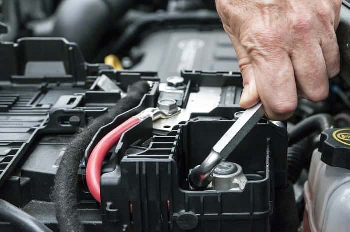 Service on a Mazda battery