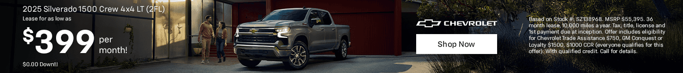2025 Silverado 1500 Crew 4x4 LT (2FL)