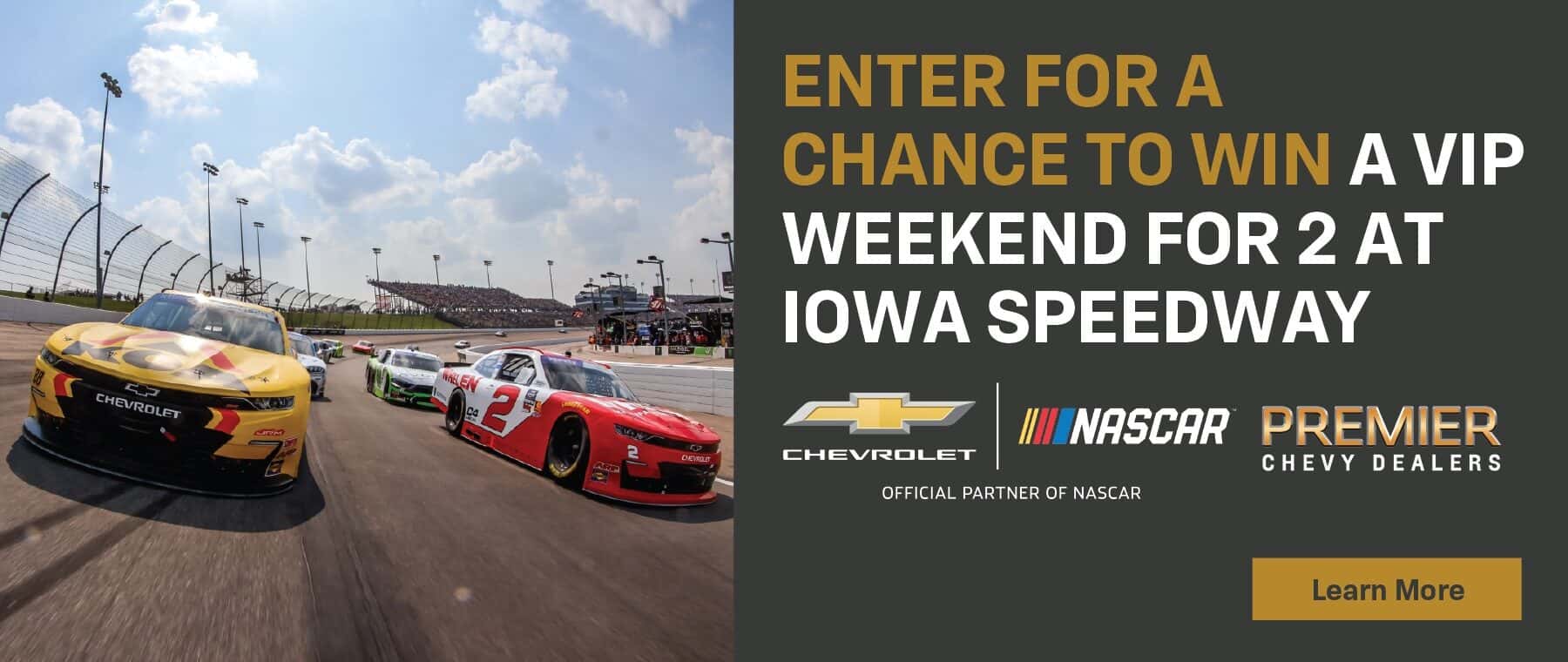 Enter for a chance to win a VIP weekend for 2 at Iowa Speedway