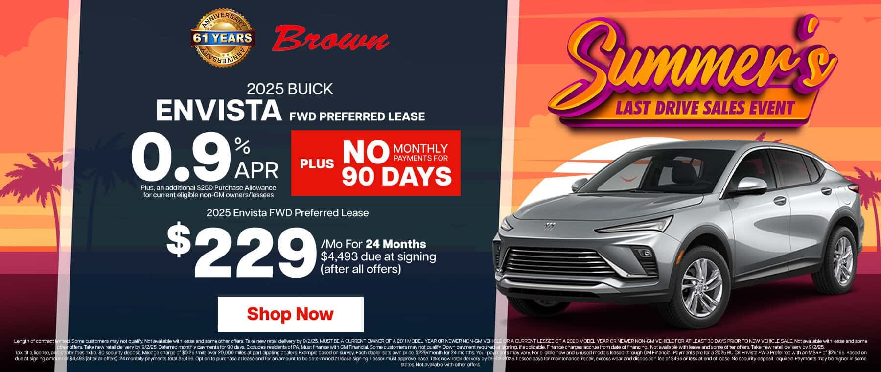 2025 Buick Envista, 0.9% APR for well-qualified buyers