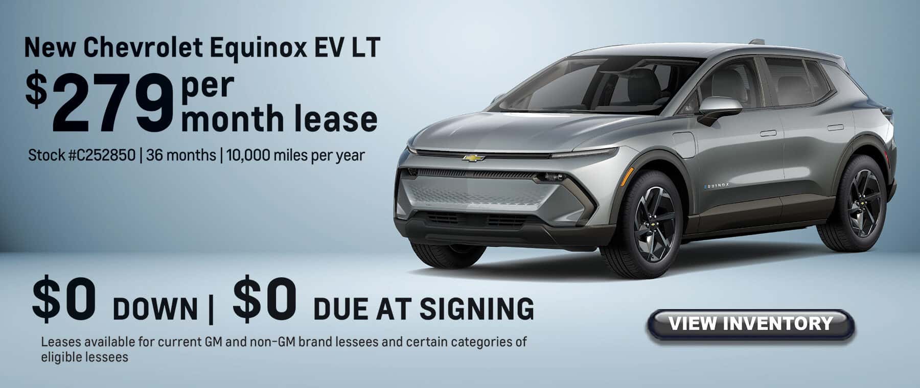 $279 per month lease on New 2025 Chevrolet Equinox EV
