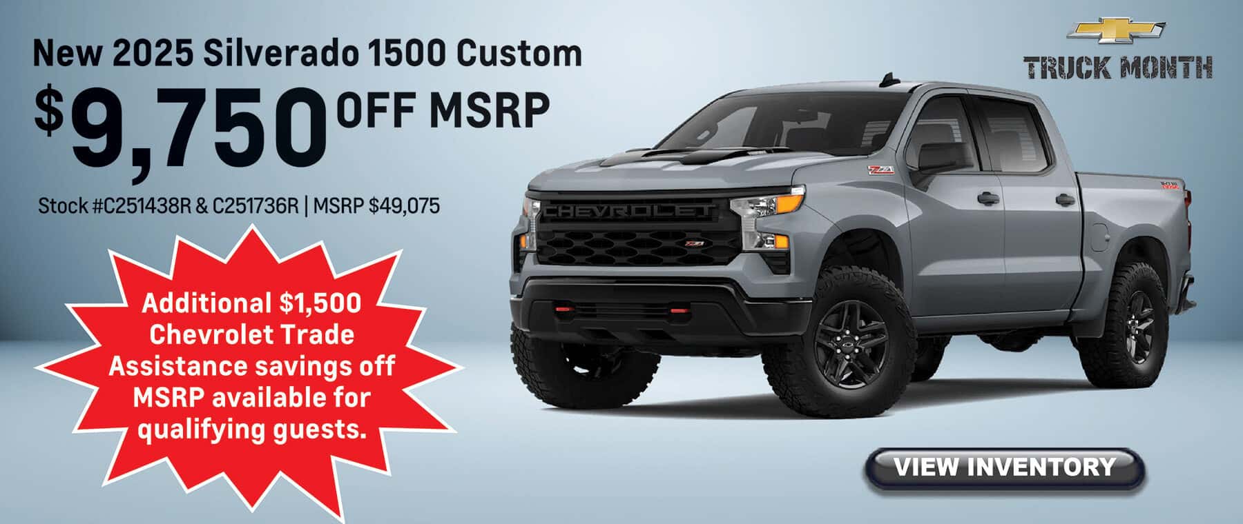 April Savings on New 2025 Chevrolet Silverado 1500