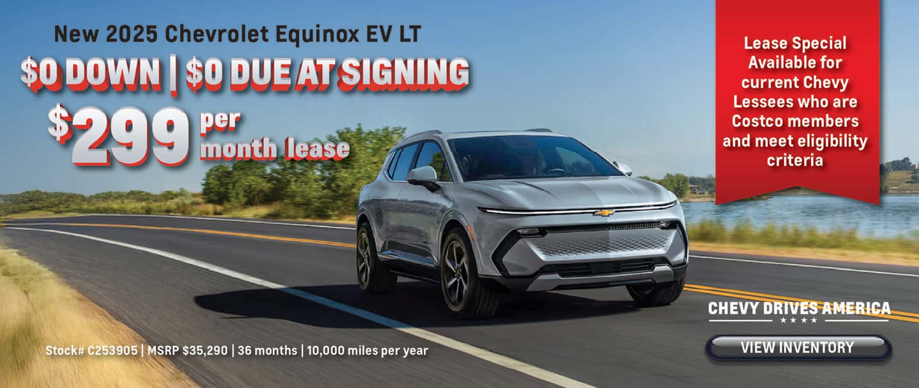 $299 per month lease on New 2025 Chevrolet Equinox EV