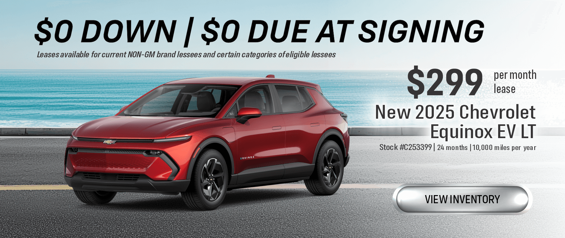$299 per month lease on New 2025 Chevrolet Equinox EV