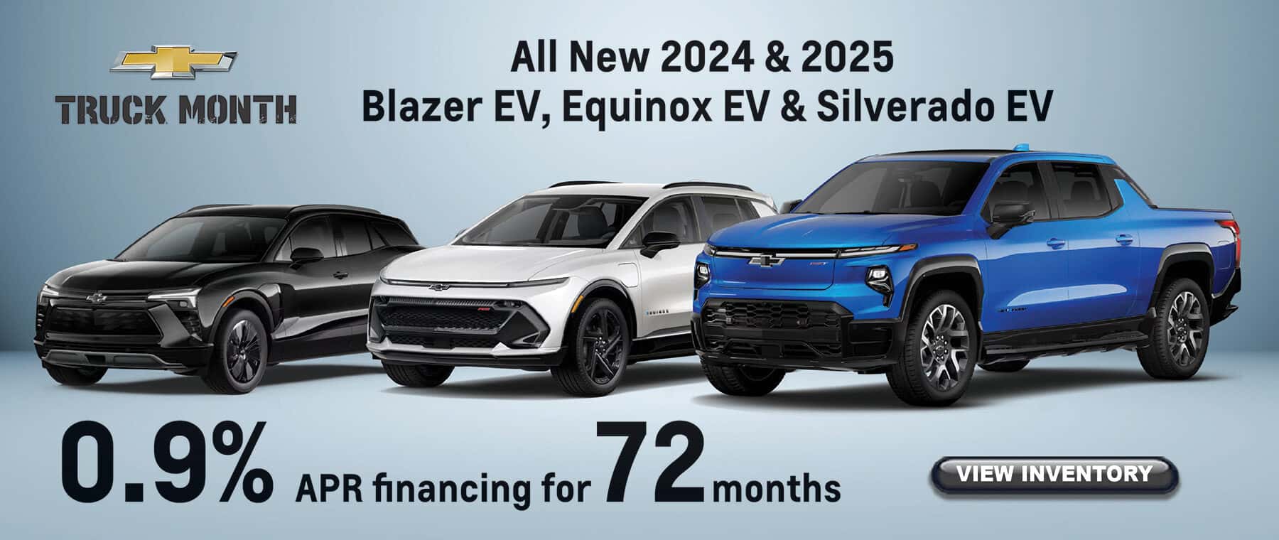 0.9% APR financing available on New Chevrolet EV models