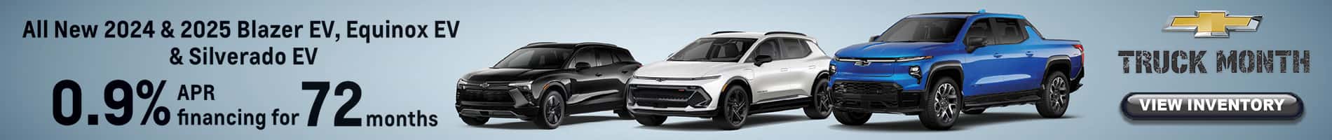 0.9% APR financing available on New Chevrolet EV models