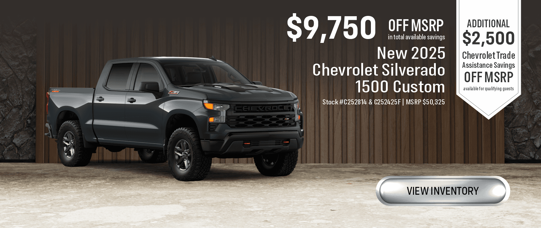 $9,750 savings off MSRP on New 2025 Chevrolet Silverado 1500