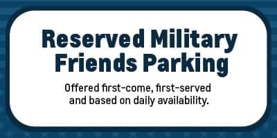 Reserved Military Friends Parking