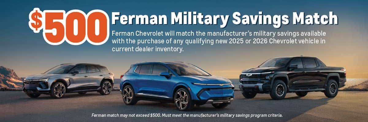 $500 Ferman Military Savings Match