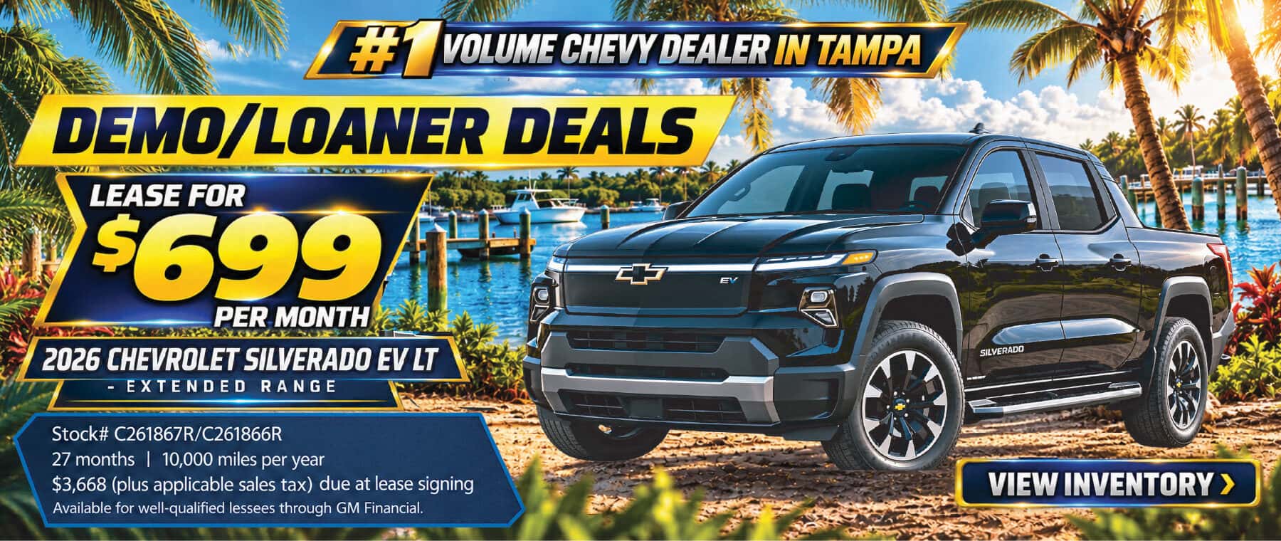 Lease a Demo/Loaner 2026 Chevy Silverado EV Truck for $699 per month