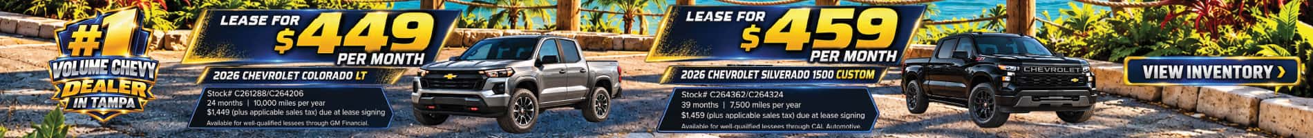 October Leases on New 2026 Silverado 1500 and Colorado Trucks