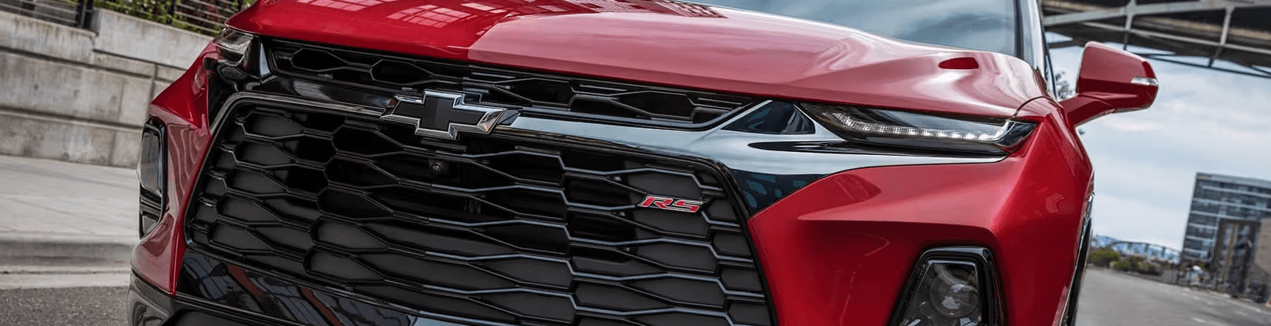 2020 Red Chevy Blazer Grill