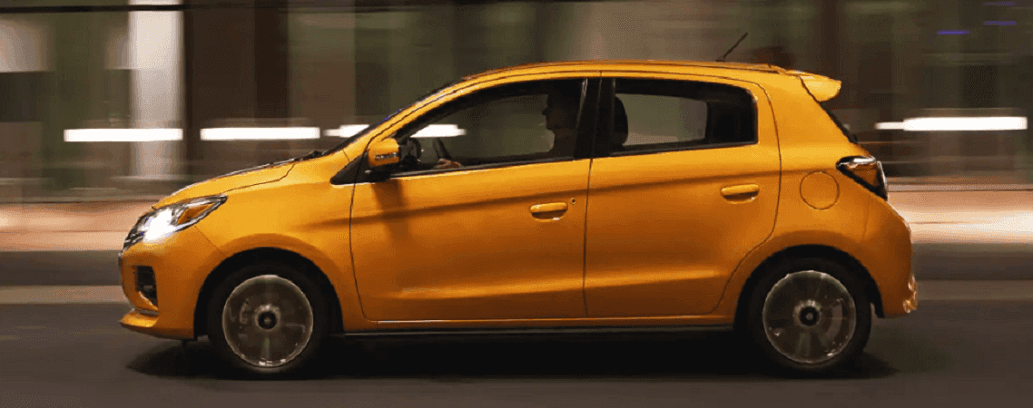 2021 Mitsubishi Mirage MPG ratings banner image