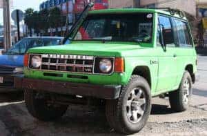 Green 1990 Mitsubishi SUV