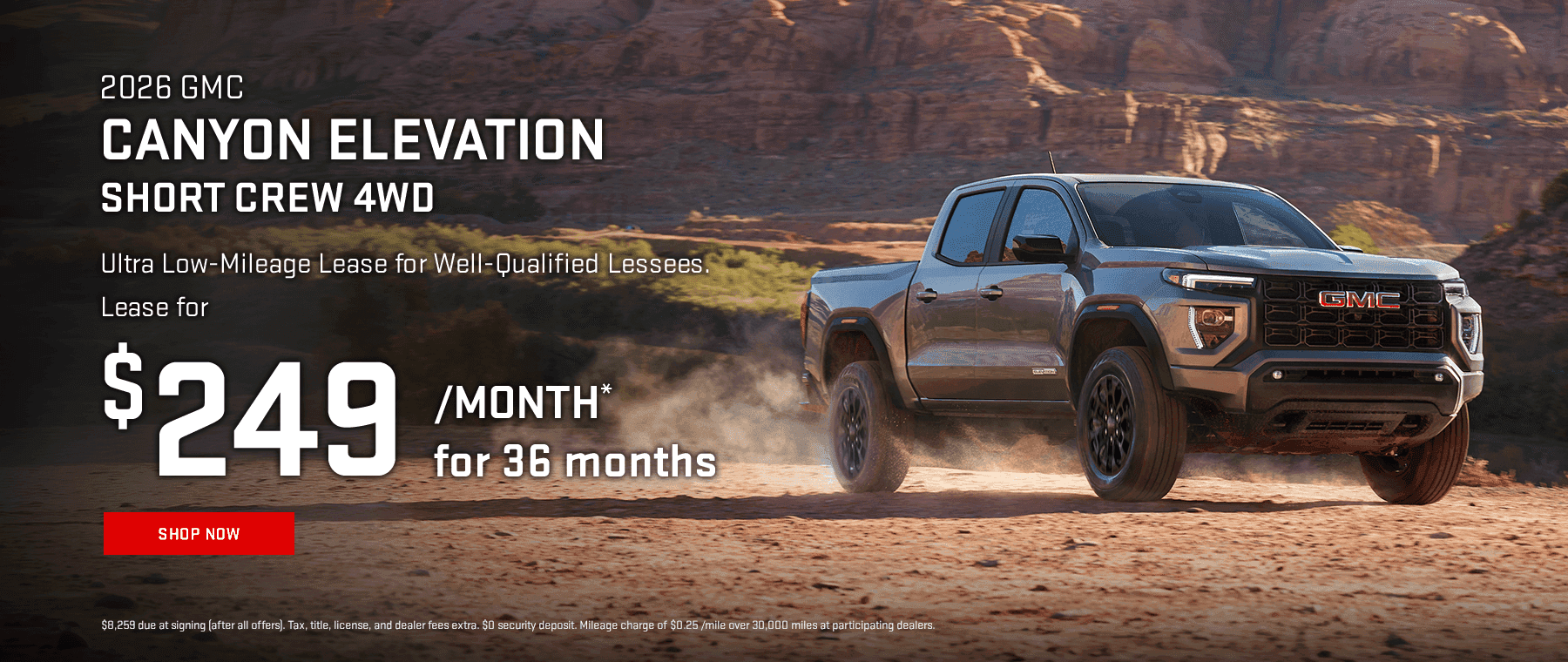2026 GMC Canyon Short Crew 4WD Elevation