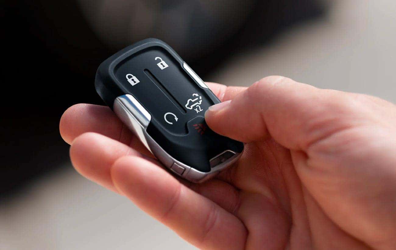 Key fob in someone's hand