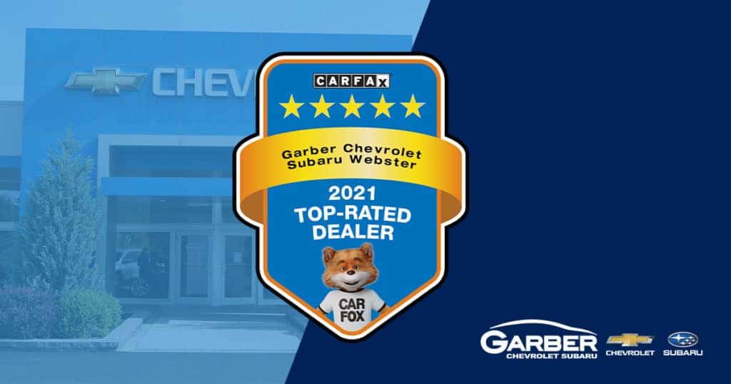 CARFAX Recognizes Garber Chevrolet Subaru Webster as a TopRated Dealer