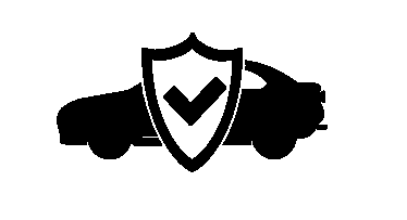 car with checkmark shield in front