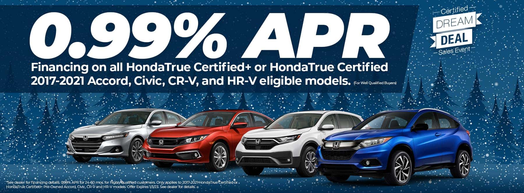 Honda True Certified 0.99% APR