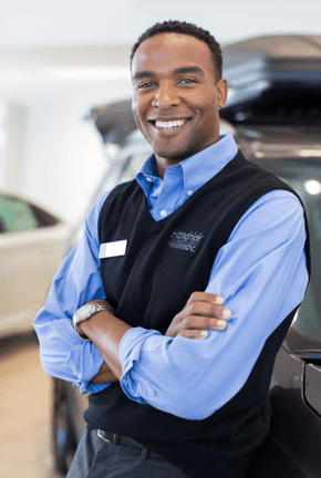 Front of Honda Dealership Lot