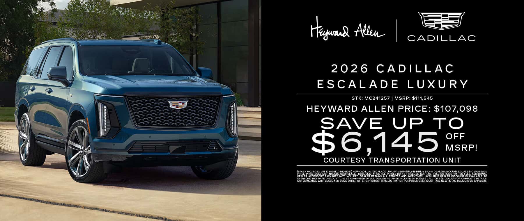 2026 Cadillac Escalade Luxury