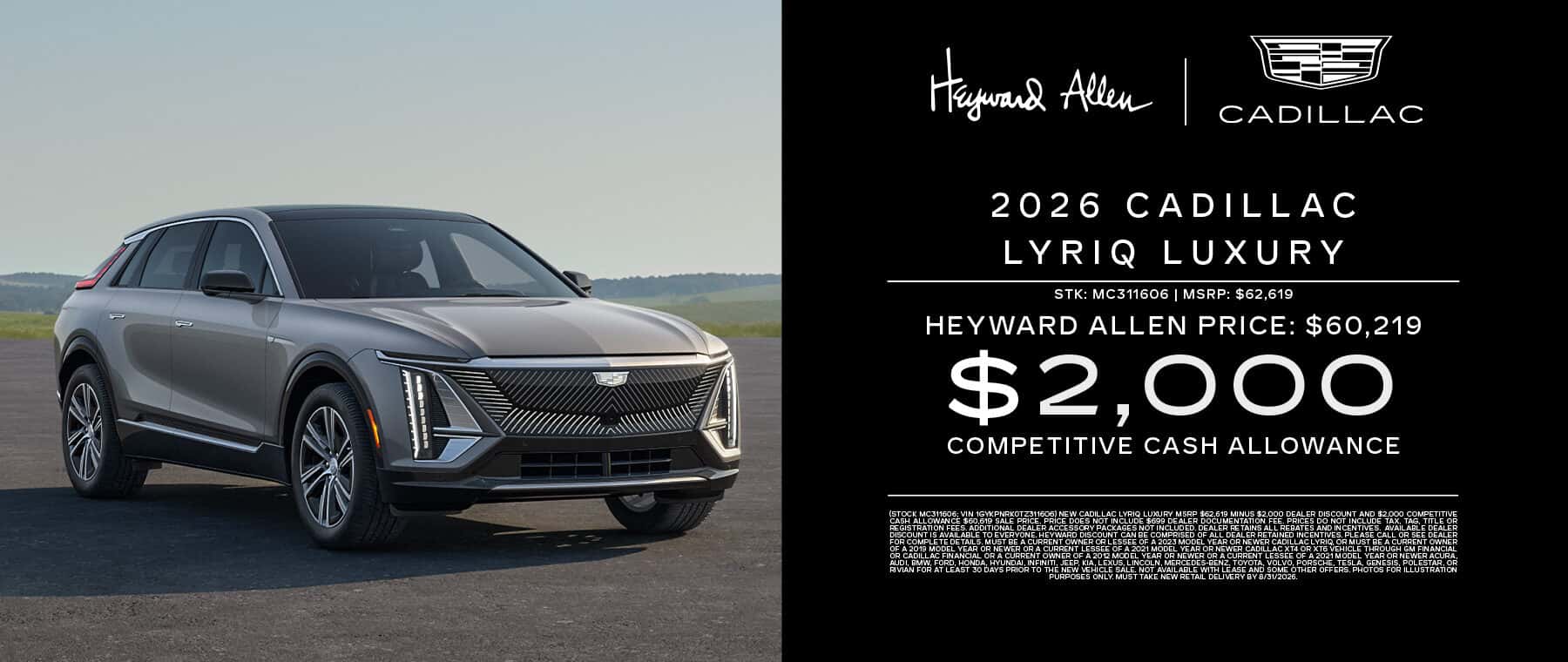 2026 Cadillac LYRIQ Luxury