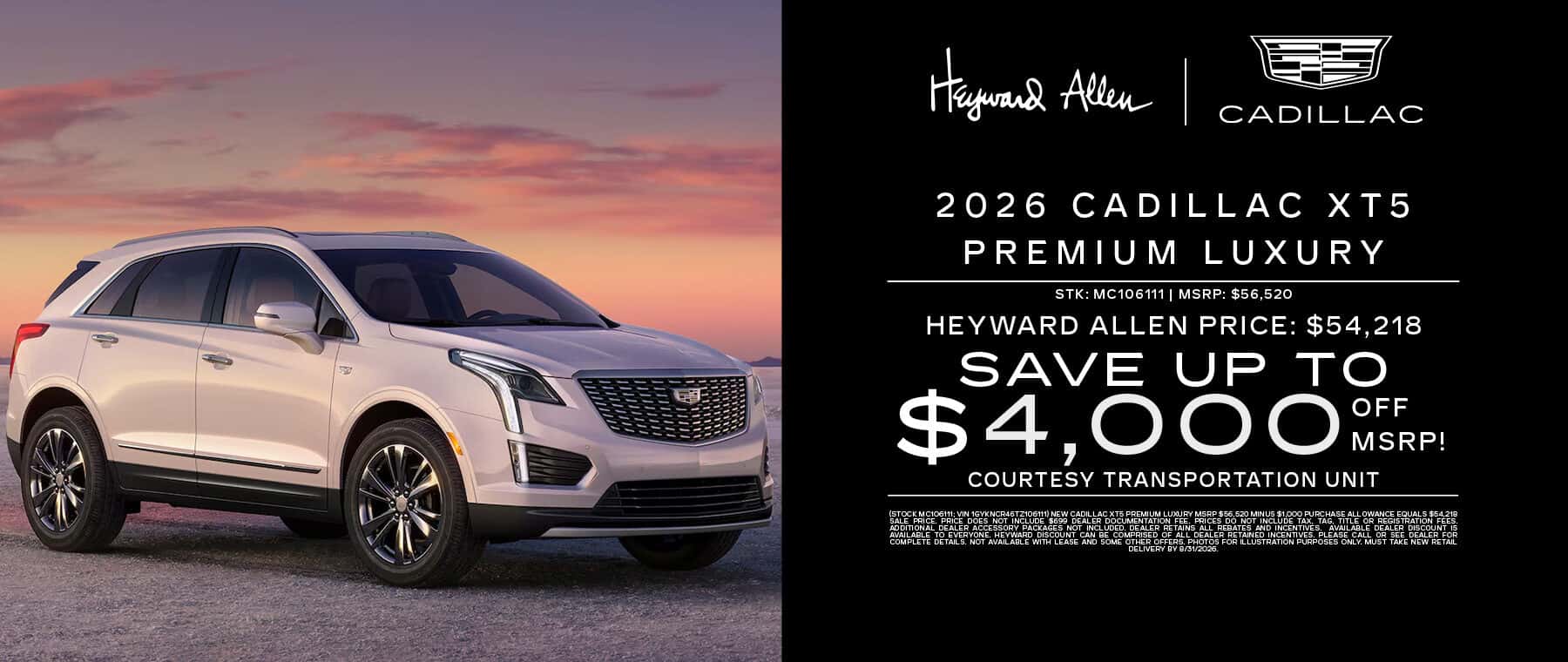 2026 Cadillac XT5 Premium Luxury