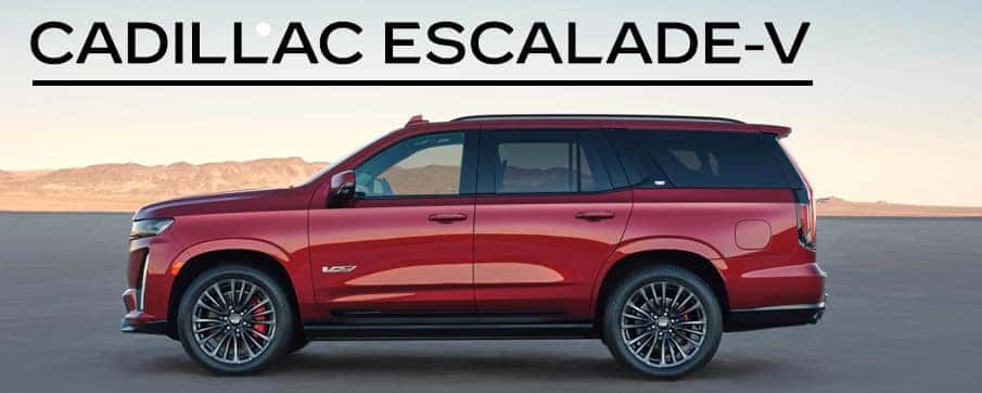 A red 2023 Cadillac Escalade-V