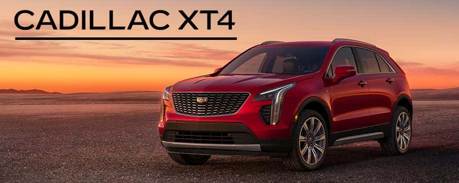 A red 2023 Cadillac XT4