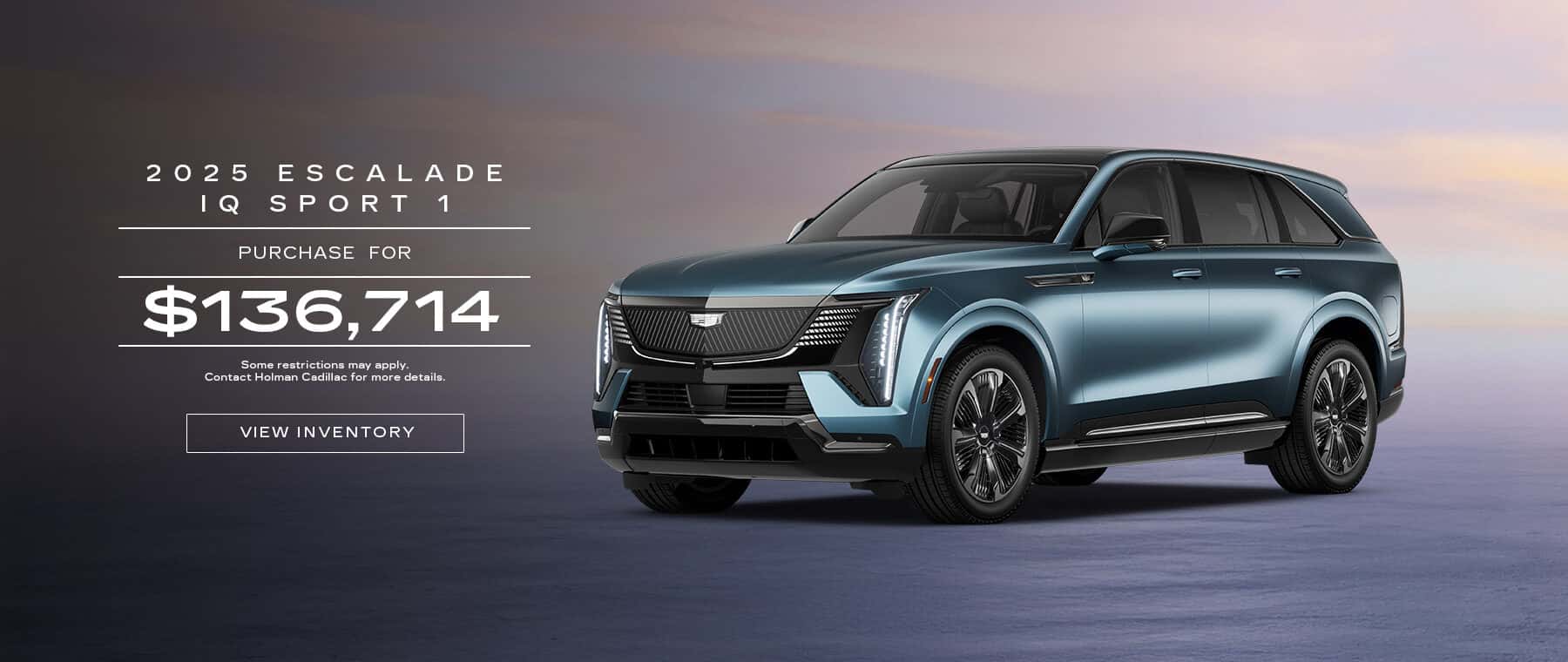 New 2025 Cadillac Escalade IQ Sport 1, MSRP $136,714