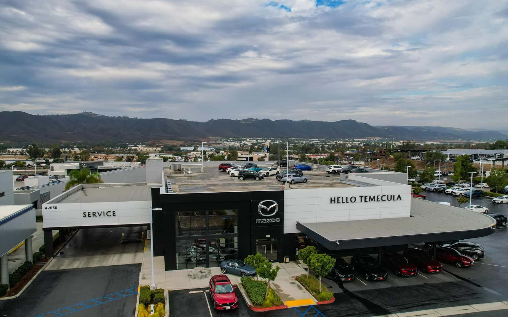 Hello Mazda of Temecula Exterior Drone
