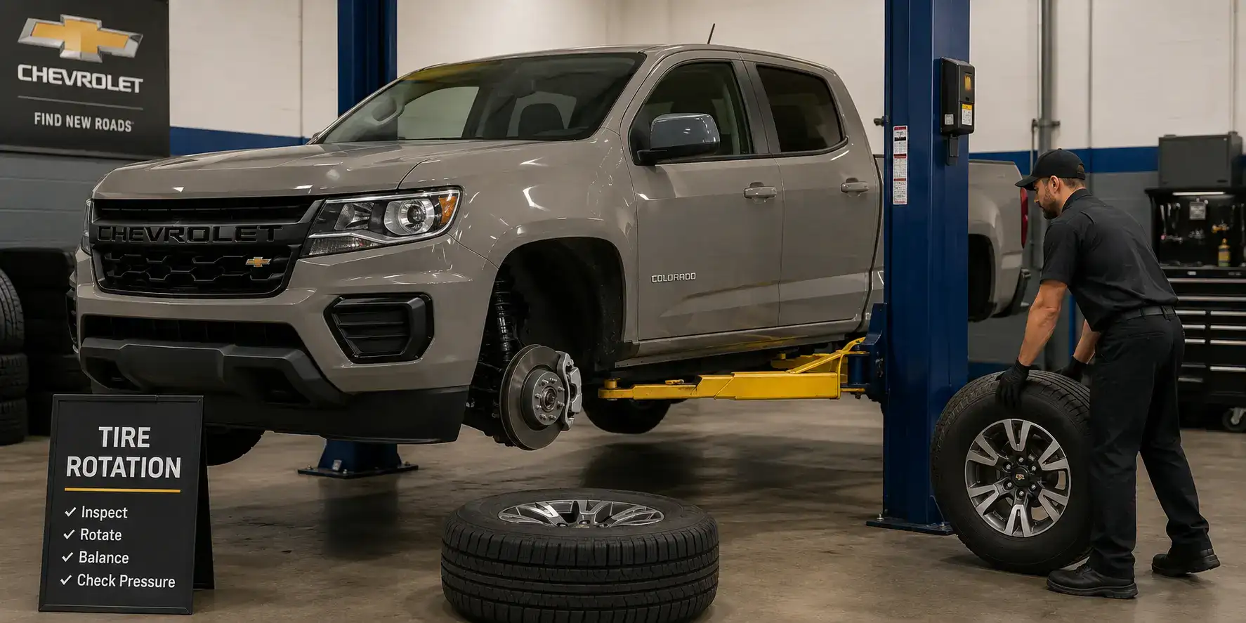 Chevy Colorado tire rotation in San Diego