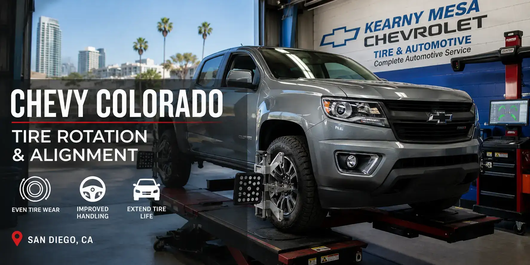 Chevy Colorado tire rotation in San Diego