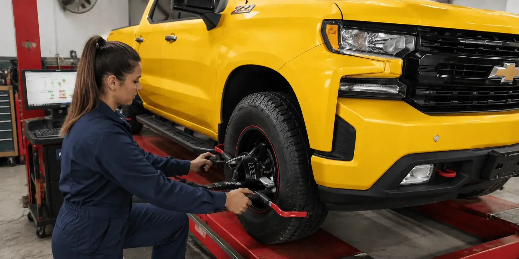 Chevy Silverado tire rotation in San Diego