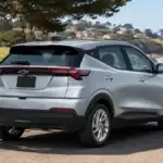 2027 Chevy Bolt RS shown from the rear three-quarter angle