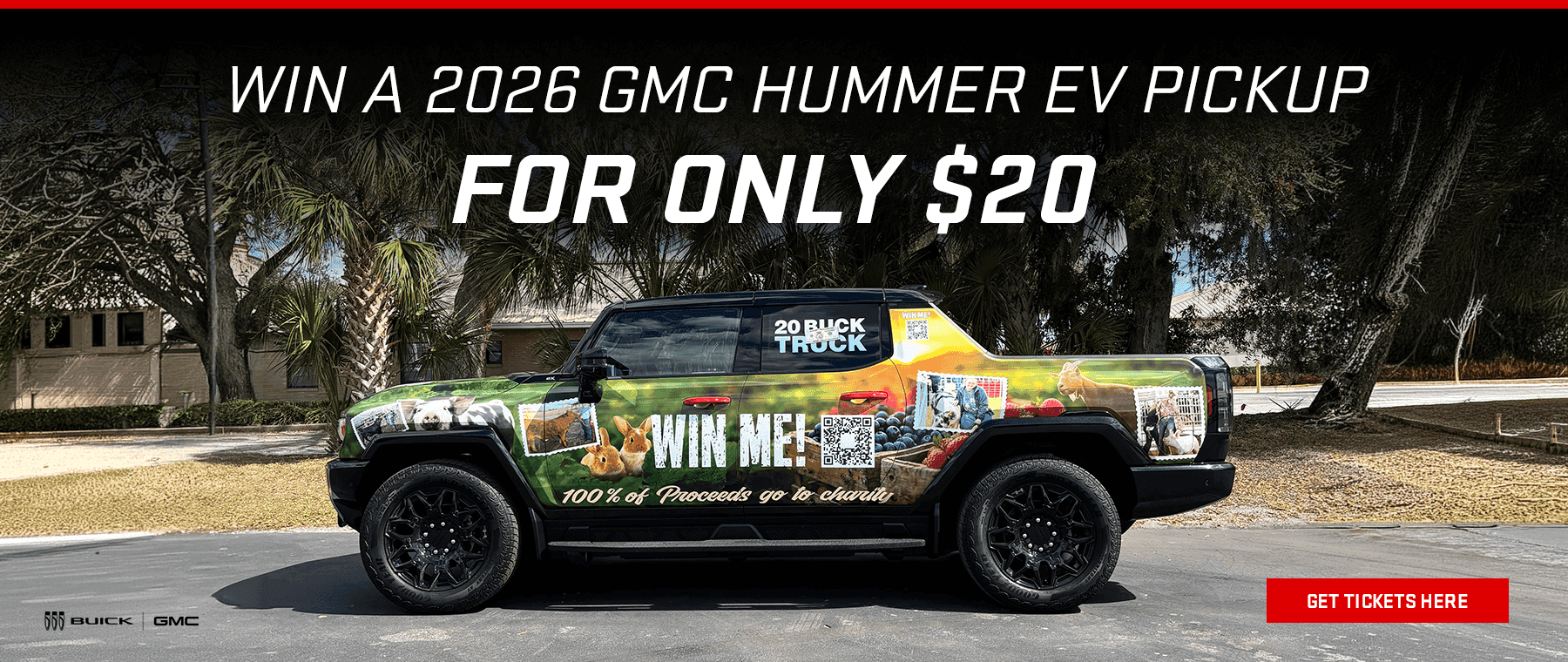 Win a 2026 GMC HUMMER EV Pickup for only $20.