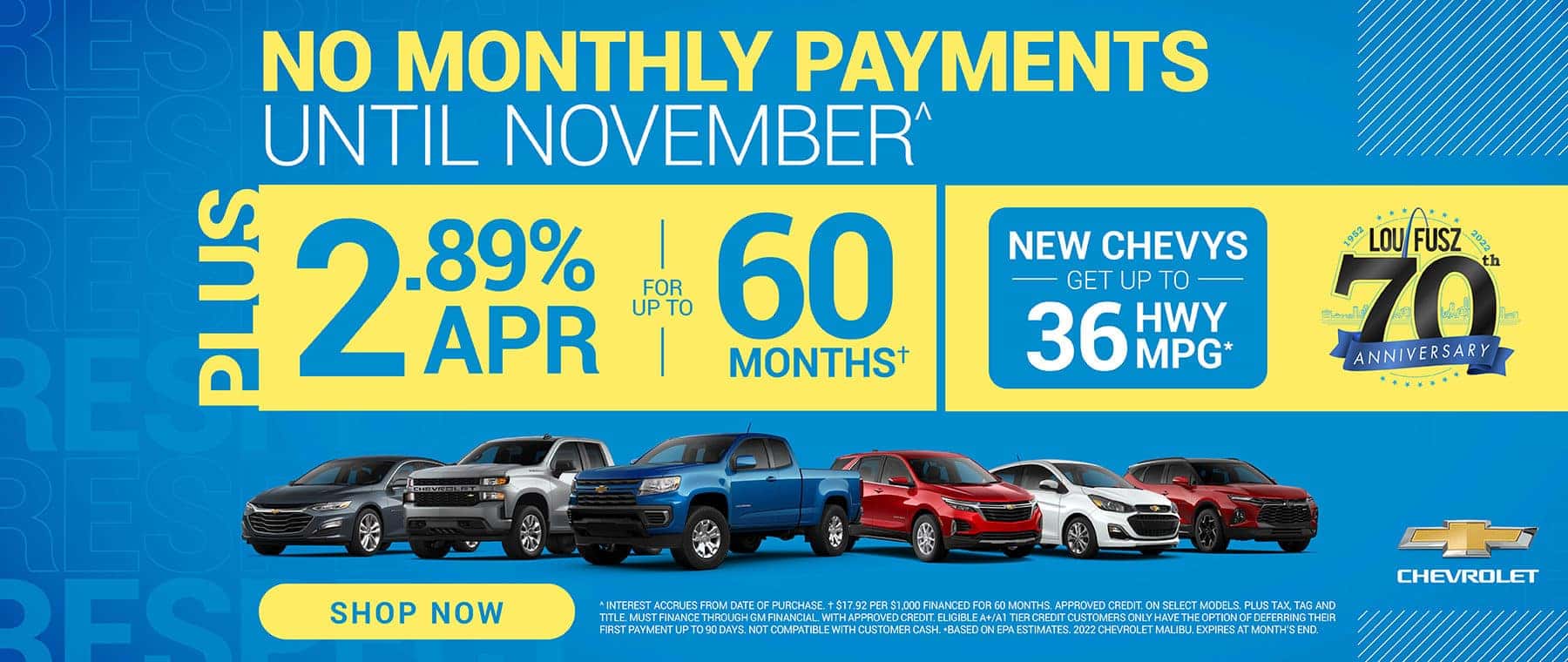 No Monthly Payments Until November