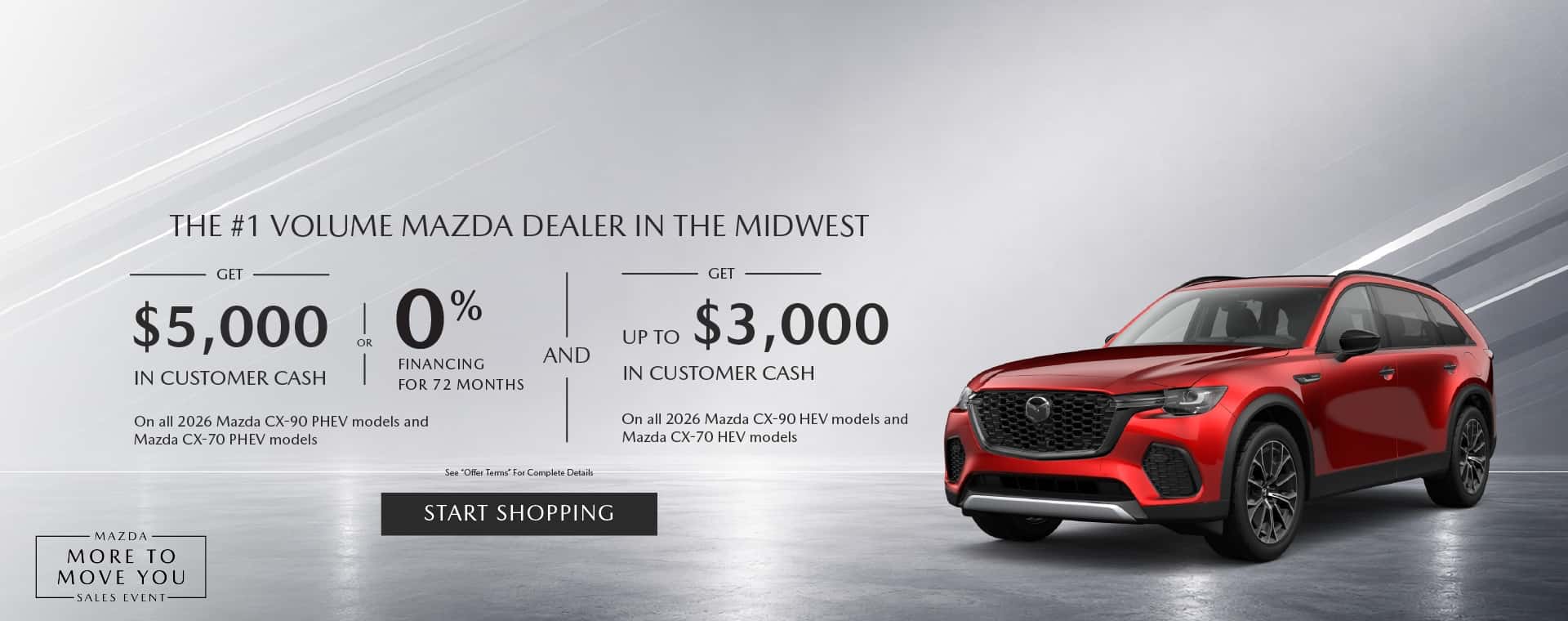 0% APR for 72 months or $5,000 Customer Cash