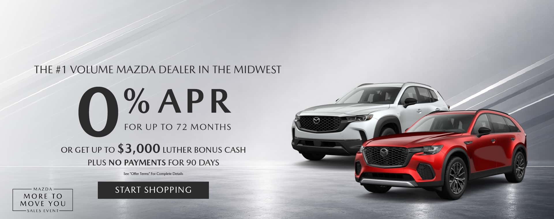 0% APR for 72 Months Or Up To $3000 Luther Bonus Cash