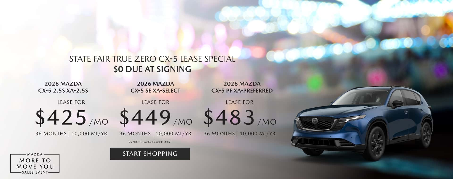 State Fair True Zero Lease Special CX-5