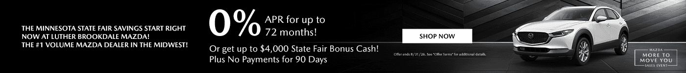 0% APR for up to 72 months! Or get up to $4,000 State Fair Bonus Cash! Plus No Payments for 90 Days