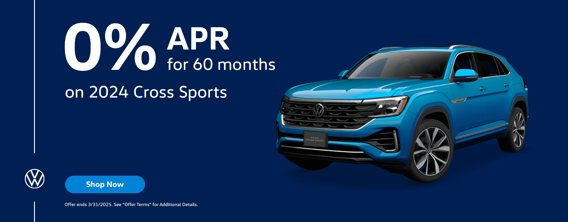 0% APR for 60 months on 2024 Cross Sports