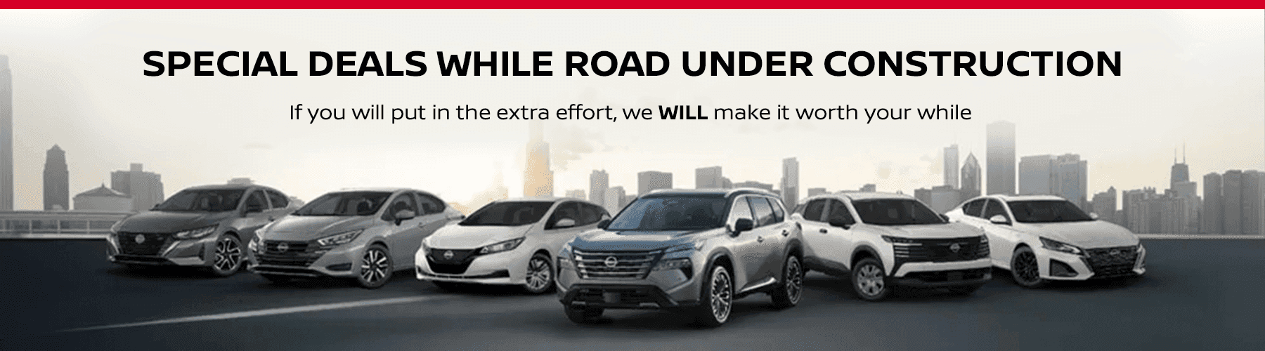 Special deals while road under construction