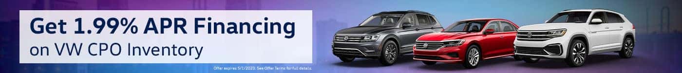 Get 1.99% APR Financing on VW CPO Inventory