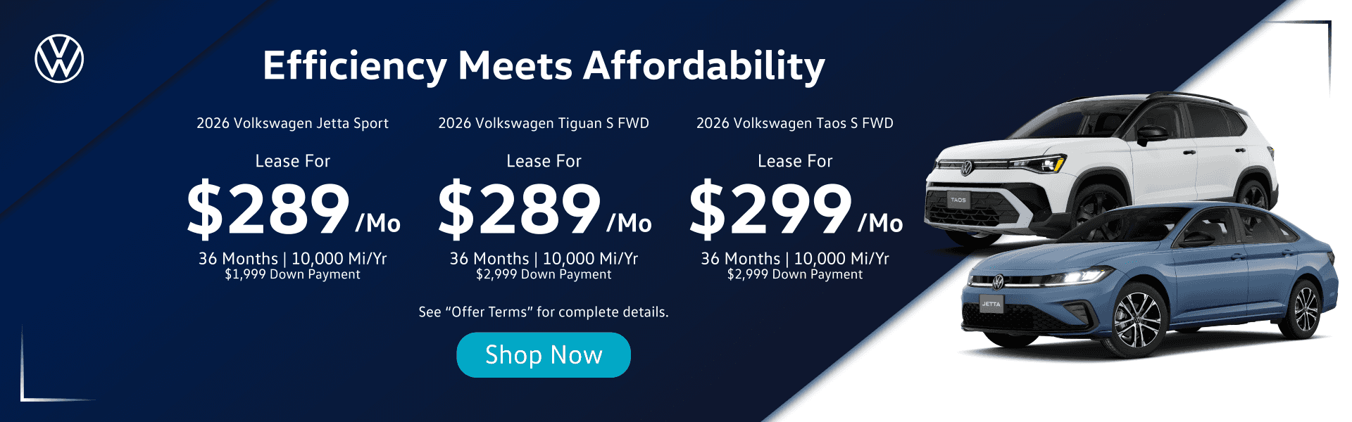 Lease Specials On Tiguan, Atlas, and Jetta