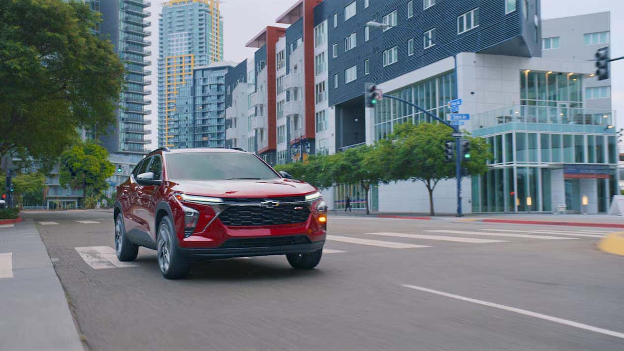 Interior view of the 2025 Chevrolet Trax highlighting advanced safety features.