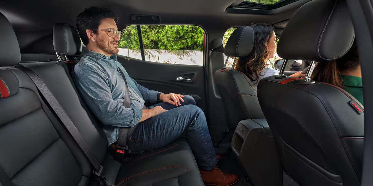 2025 Chevrolet Trax interior view featuring modern design and spacious seating.