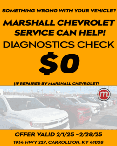 marshall chevrolet $0 diagnostics check