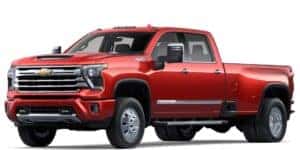 2025 Chevrolet Silverado HD 3500 High Country in Red Hot exterior paint